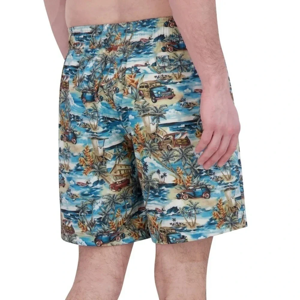 Robert Graham Swim Shorts Trunks Mens 2XL Blue Multicolor Hawaiian Surfboard NWT